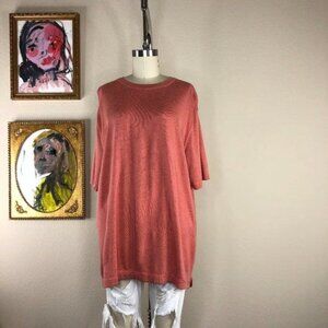 Kinross Cashmere Short Sleeve Knit Sweater Tee